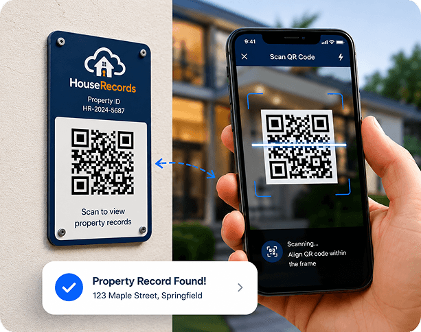 Scan a QR code to view property records