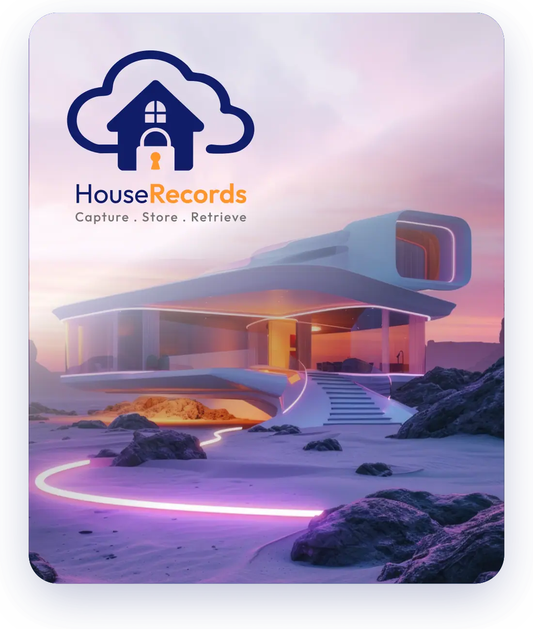 A well-organised modern family home at dusk
